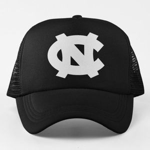 NEW Tar Heels NC Logo Foam Trucker Mesh Snapback Hat BLACK